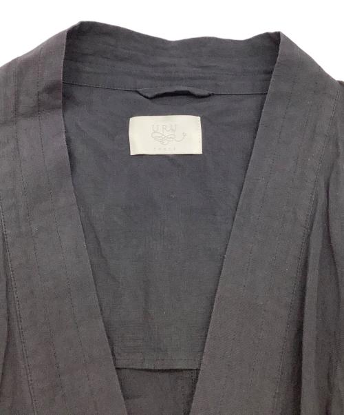 uru tokyo（ウル トーキョー）URU TOKYO (ウル トーキョー) COTTON SILK GLENCHECK HANTEN グレー サイズ:Fの古着・服飾アイテム