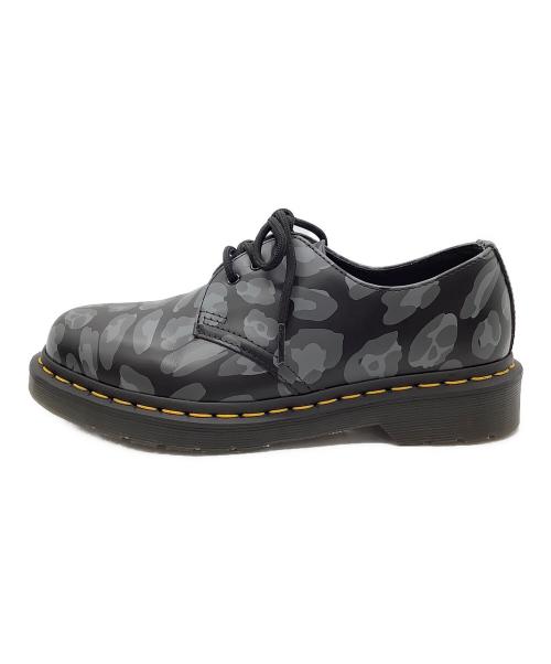 Dr.Martens（ドクターマーチン）Dr.Martens (ドクターマーチン) 1461 Distorted Leopard Black Smooth 3 EYE SHOE グレー サイズ:UK5の古着・服飾アイテム