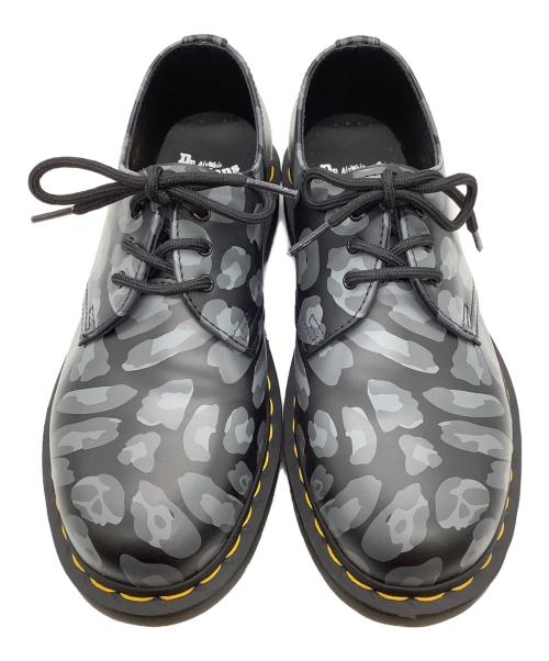 Dr.Martens（ドクターマーチン）Dr.Martens (ドクターマーチン) 1461 Distorted Leopard Black Smooth 3 EYE SHOE グレー サイズ:UK5の古着・服飾アイテム