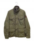 RLX RALPH LAURENアールエルエックスラルフローレン）の古着「モーターサイクルジャケット」｜グリーン