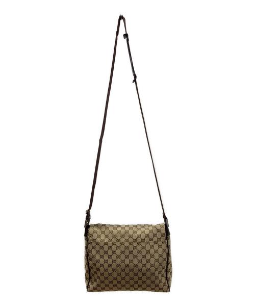 GUCCI（グッチ）GUCCI (グッチ) GG メッセンジャーバッグ ベージュの古着・服飾アイテム