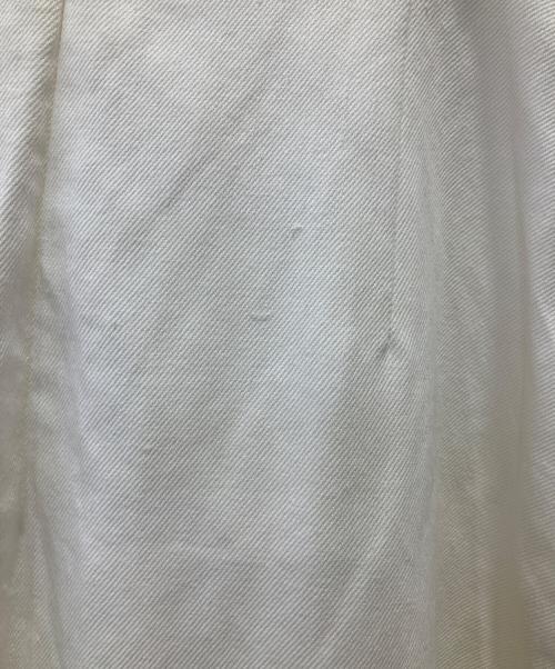 MADISON BLUE（マディソンブルー）MADISON BLUE (マディソンブルー) V NECK CAP SLEEVE BELTED DRESS ホワイト サイズ:Sの古着・服飾アイテム
