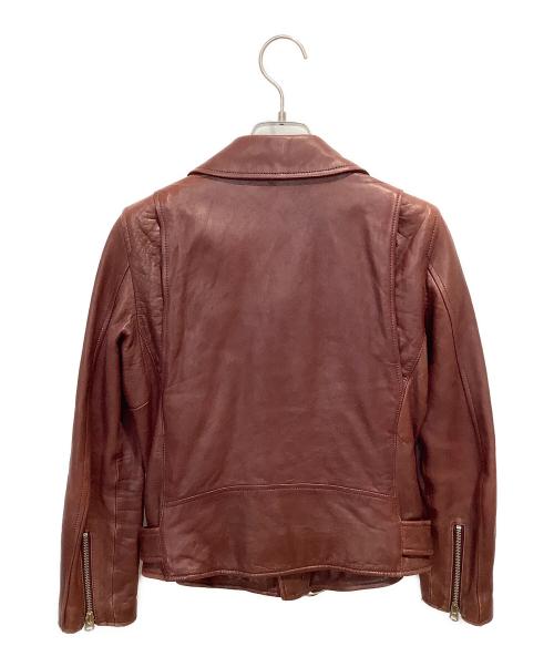 beautiful people（ビューティフルピープル）beautiful people (ビューティフルピープル) シープスキンダブルライダースジャケット ワインレッド サイズ:150の古着・服飾アイテム