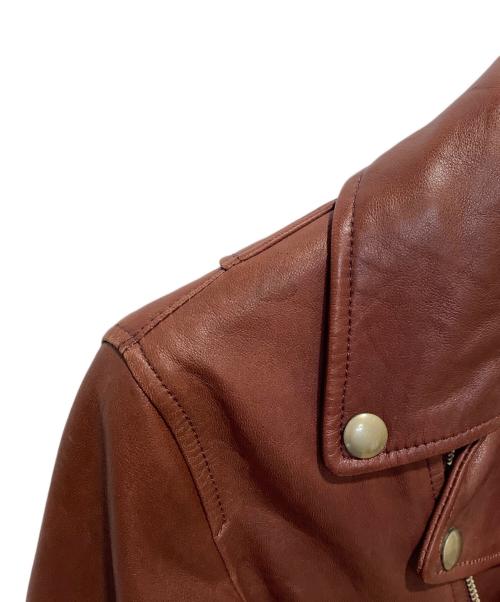 beautiful people（ビューティフルピープル）beautiful people (ビューティフルピープル) シープスキンダブルライダースジャケット ワインレッド サイズ:150の古着・服飾アイテム