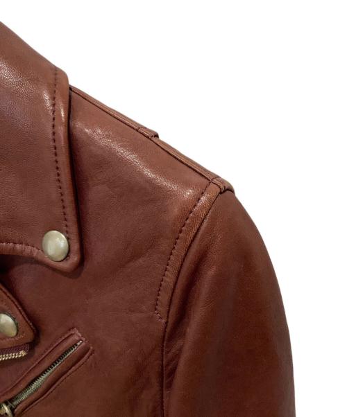 beautiful people（ビューティフルピープル）beautiful people (ビューティフルピープル) シープスキンダブルライダースジャケット ワインレッド サイズ:150の古着・服飾アイテム