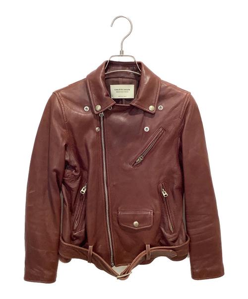 beautiful people（ビューティフルピープル）beautiful people (ビューティフルピープル) シープスキンダブルライダースジャケット ワインレッド サイズ:150の古着・服飾アイテム