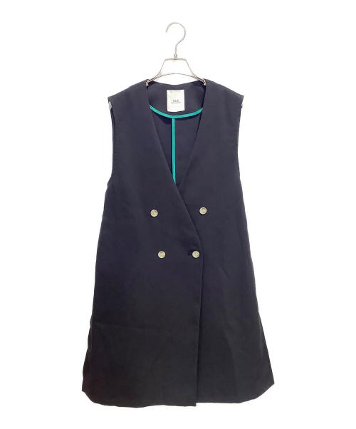 NEUTRAL USUAL STYLE（ヌース）NEUTRAL USUAL STYLE (ヌース) レジュールツイルロングジレ ブラック サイズ:38の古着・服飾アイテム