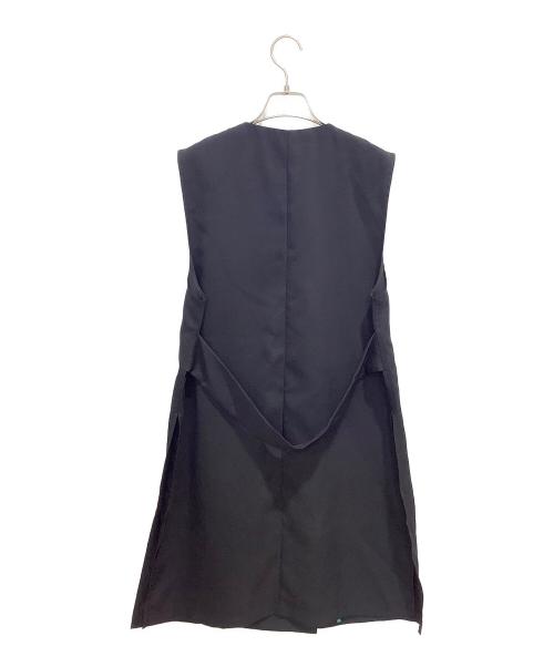 NEUTRAL USUAL STYLE（ヌース）NEUTRAL USUAL STYLE (ヌース) レジュールツイルロングジレ ブラック サイズ:38の古着・服飾アイテム