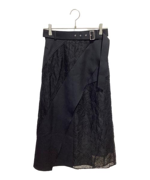 UNITED TOKYO（ユナイテッドトーキョー）UNITED TOKYO (ユナイテッドトーキョー) スムースエンブロイダリースカート ブラック サイズ:Mの古着・服飾アイテム