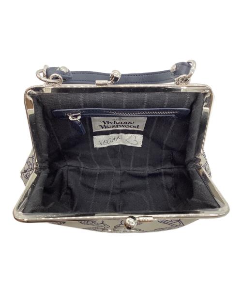 Vivienne Westwood（ヴィヴィアンウエストウッド）Vivienne Westwood (ヴィヴィアンウエストウッド) VEGAN がま口ハンドバッグ グレーの古着・服飾アイテム