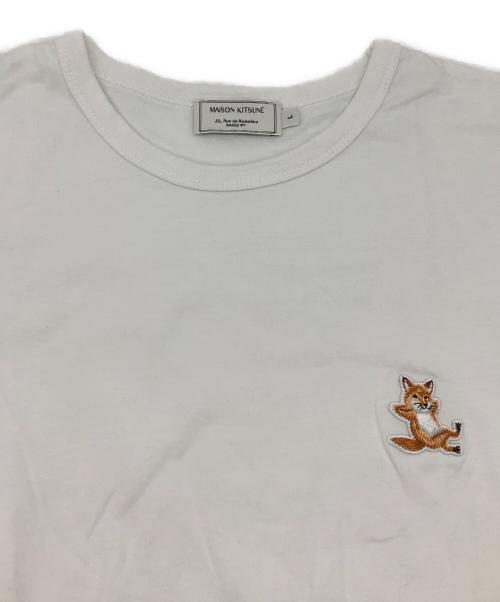 maison kitsune（メゾンキツネ）MAISON KITSUNE (メゾンキツネ) Tシャツ ホワイト サイズ:Lの古着・服飾アイテム