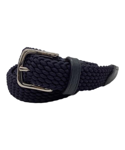 l'arcobaleno（ラルコバレーノ）l'arcobaleno (ラルコバレーノ) 28mm エラスティックメッシュベルト ネイビーの古着・服飾アイテム