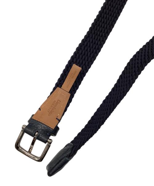 l'arcobaleno（ラルコバレーノ）l'arcobaleno (ラルコバレーノ) 28mm エラスティックメッシュベルト ネイビーの古着・服飾アイテム