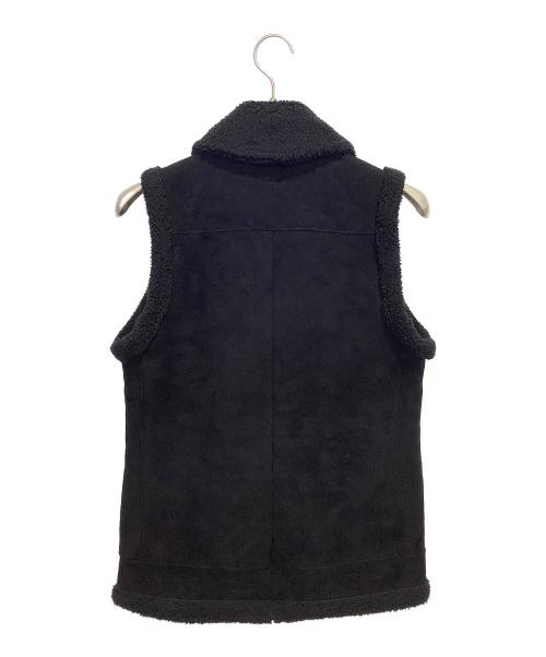LAUREN RALPH LAUREN（ローレンラルフローレン）LAUREN RALPH LAUREN (ローレンラルフローレン) ライダース ボア ベスト ブラック サイズ:XSの古着・服飾アイテム