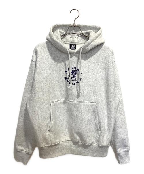 stussy（ステューシー）stussy (ステューシー) STRONG MAC HOODIE グレー サイズ:Sの古着・服飾アイテム