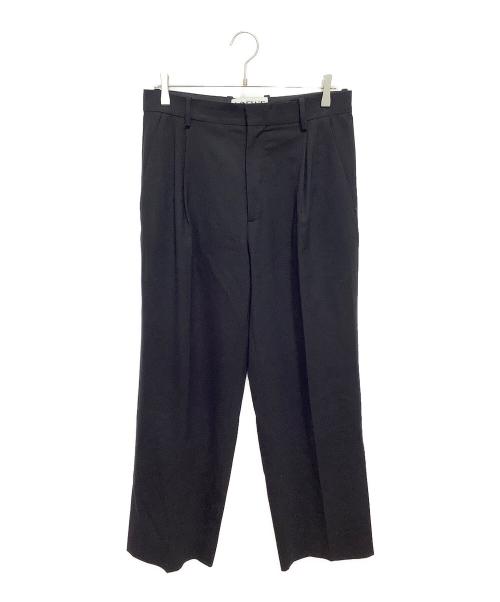 LOEWE（ロエベ）LOEWE (ロエベ) ワイドタックパンツ ブラック サイズ:Mの古着・服飾アイテム