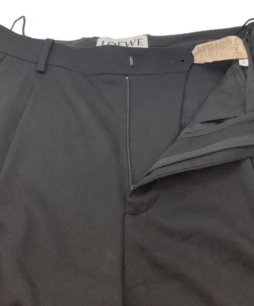 LOEWE（ロエベ）LOEWE (ロエベ) ワイドタックパンツ ブラック サイズ:Mの古着・服飾アイテム