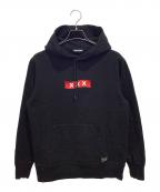 GOD SELECTION XXXゴッドセレクショントリプルエックス）の古着「ボックスロゴ プルオーバーパーカー」｜ブラック