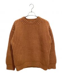 AURALEE（オーラリー）の古着「SUPER MILLED RIB KNIT P/O」｜オレンジ
