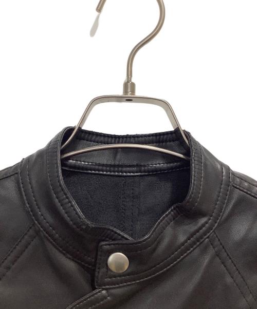 Ameri（アメリ）AMERI (アメリ) ROUND SHORT SYNTHETIC LEATHER JACKET ブラック サイズ:FREEの古着・服飾アイテム