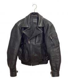 KADOYA（カドヤ）の古着「ダブルライダースジャケット」｜ブラック