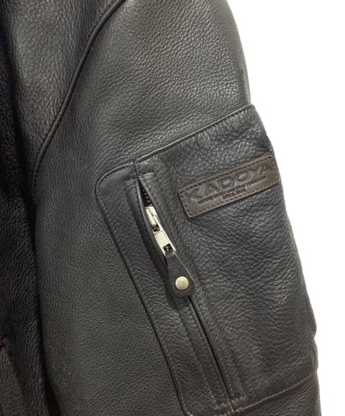 KADOYA（カドヤ）KADOYA (カドヤ) ダブルライダースジャケット ブラック サイズ:Lの古着・服飾アイテム