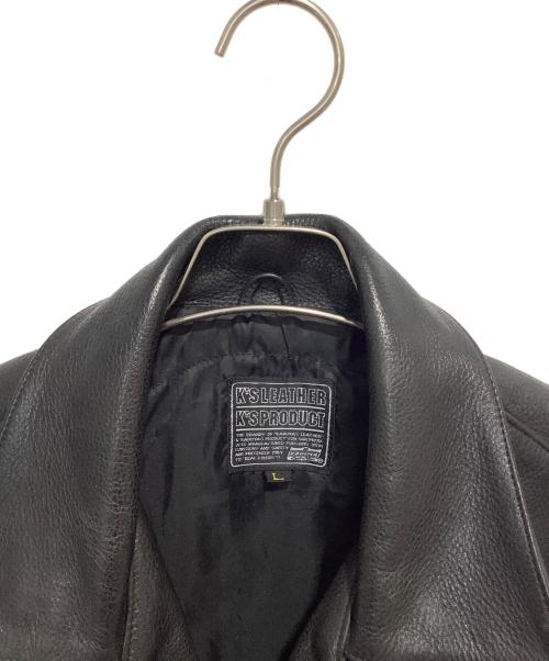 KADOYA（カドヤ）KADOYA (カドヤ) ダブルライダースジャケット ブラック サイズ:Lの古着・服飾アイテム