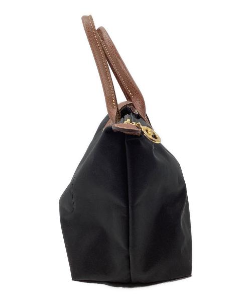 LONGCHAMP（ロンシャン）LONGCHAMP (ロンシャン) プリアージュ ハンドバッグ ブラック×ブラウンの古着・服飾アイテム