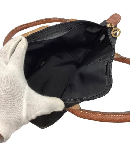 LONGCHAMP（ロンシャン）LONGCHAMP (ロンシャン) プリアージュ ハンドバッグ ブラック×ブラウンの古着・服飾アイテム