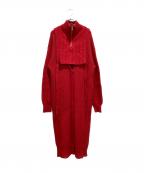 MAISON SPECIALメゾンスペシャル）の古着「長袖ワンピース」｜レッド