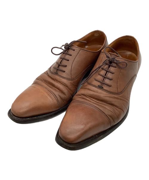 SCOTCH GRAIN（スコッチグレイン）SCOTCH GRAIN (スコッチグレイン) ストレートチップシューズ ブラウン サイズ:24.5の古着・服飾アイテム