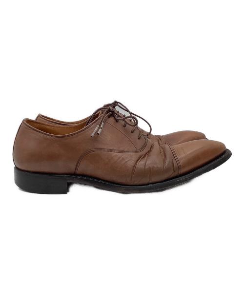 SCOTCH GRAIN（スコッチグレイン）SCOTCH GRAIN (スコッチグレイン) ストレートチップシューズ ブラウン サイズ:24.5の古着・服飾アイテム