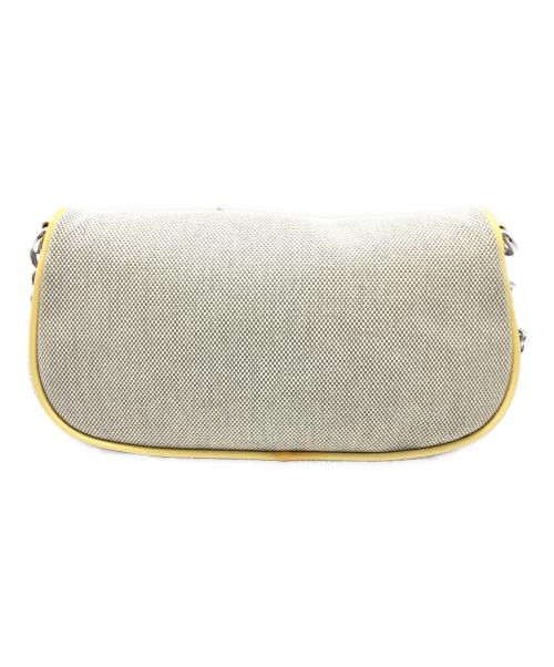 CHANEL（シャネル）CHANEL (シャネル) チェーンショルダーバッグ カメリア No.5 キャンパス×パテントレザー ベージュの古着・服飾アイテム