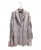 la belle etudeラベルエチュード）の古着「ギャザーボリューム袖ジャケット」｜ラベンダー