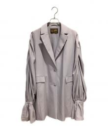 la belle etude（ラベルエチュード）の古着「ギャザーボリューム袖ジャケット」｜ラベンダー