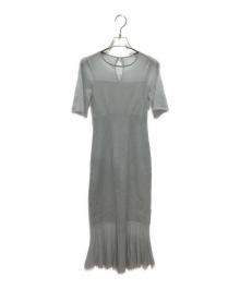 Snidel（スナイデル）の古着「ヘムプリーツシアーニット」｜スカイブルー