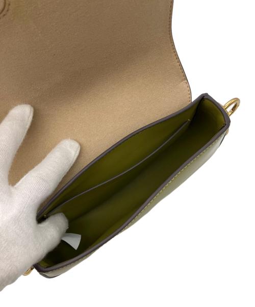 CHARLES & KEITH（チャールズアンドキース）CHARLES & KEITH (チャールズアンドキース) チェーンショルダーバッグ グリーン×ゴールドの古着・服飾アイテム