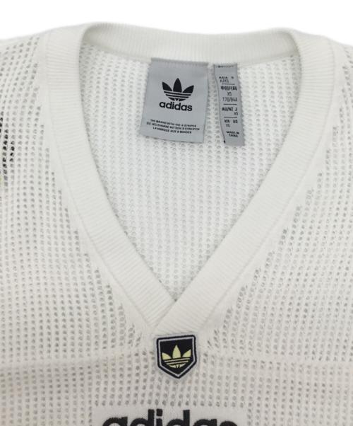 adidas（アディダス）adidas (アディダス) ADILENIUM シーズン 3 ニット サッカージャージー ホワイト サイズ:XSの古着・服飾アイテム
