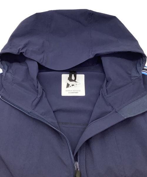 maison kitsune（メゾンキツネ）maison kitsune (メゾンキツネ) and wander (アンドワンダー) トラックフーディ ネイビー サイズ:XLの古着・服飾アイテム