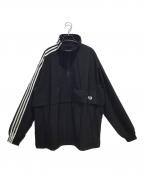 Y-3×adidasワイスリー×アディダス）の古着「ハーフジップナイロンプルオーバー タグ付き」｜ブラック