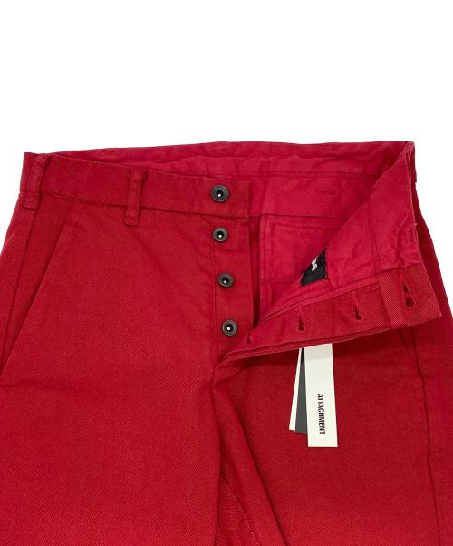 ATTACHMENT（アタッチメント）ATTACHMENT (アタッチメント) カツラギストレッチ ショートパンツ レッド サイズ:1の古着・服飾アイテム