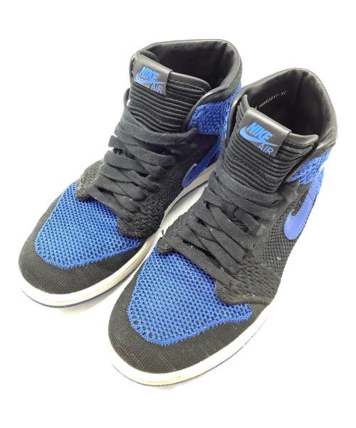 NIKE（ナイキ）NIKE (ナイキ) AIR JORDAN1 RETORO HIGH FLYKNIT ブルー×ブラック サイズ:24.5の古着・服飾アイテム