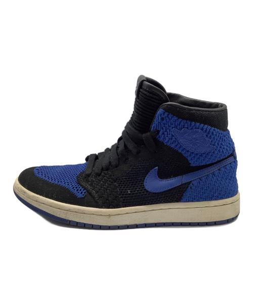 NIKE（ナイキ）NIKE (ナイキ) AIR JORDAN1 RETORO HIGH FLYKNIT ブルー×ブラック サイズ:24.5の古着・服飾アイテム