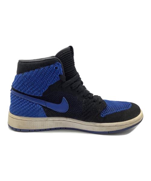 NIKE（ナイキ）NIKE (ナイキ) AIR JORDAN1 RETORO HIGH FLYKNIT ブルー×ブラック サイズ:24.5の古着・服飾アイテム