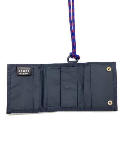 sacai（サカイ）sacai (サカイ) PORTER (ポーター) ナイロン トリフォールド ウォレット ネイビーの古着・服飾アイテム