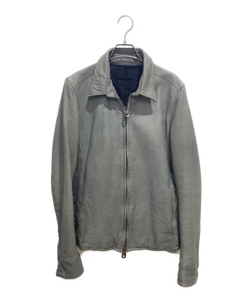 Junhashimoto（ジュンハシモト）Junhashimoto (ジュンハシモト) シングルライダースジャケット グレー サイズ:4の古着・服飾アイテム