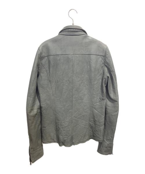 Junhashimoto（ジュンハシモト）Junhashimoto (ジュンハシモト) シングルライダースジャケット グレー サイズ:4の古着・服飾アイテム