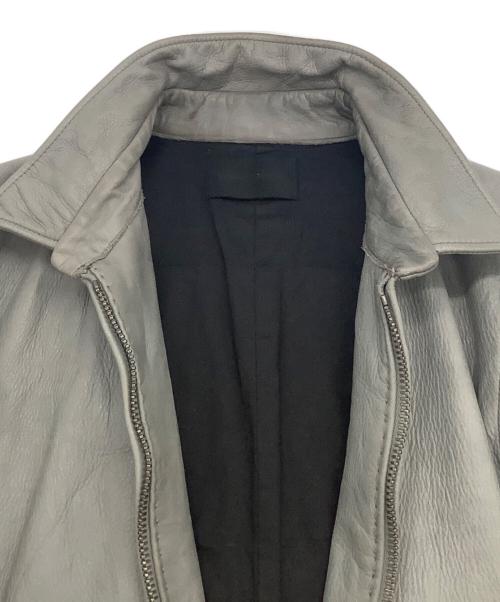 Junhashimoto（ジュンハシモト）Junhashimoto (ジュンハシモト) シングルライダースジャケット グレー サイズ:4の古着・服飾アイテム