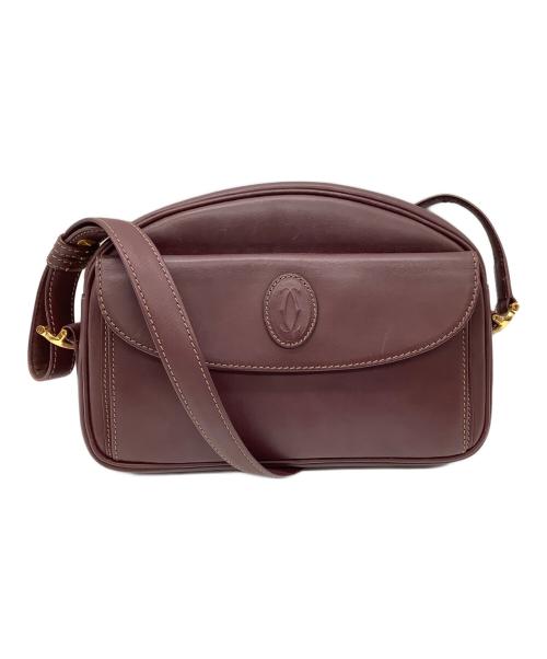 Cartier（カルティエ）Cartier (カルティエ) マストライン ショルダーバッグ ボルドーの古着・服飾アイテム