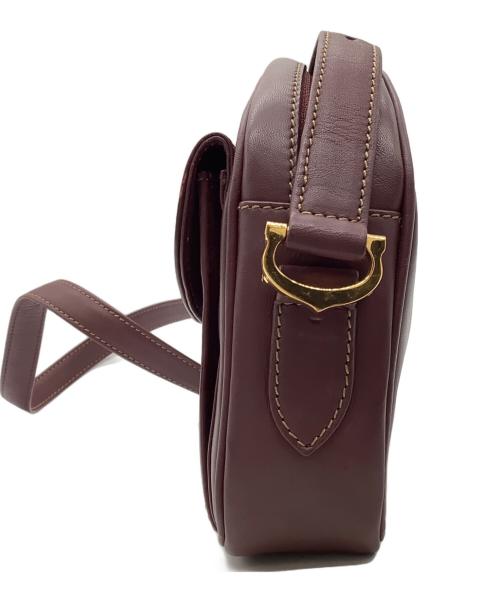 Cartier（カルティエ）Cartier (カルティエ) マストライン ショルダーバッグ ボルドーの古着・服飾アイテム